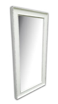 Lustro w białej ramie 50x100