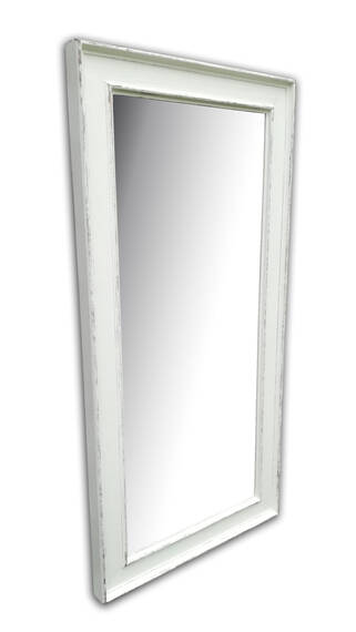 Lustro  w białej, brązowej lub niebieskiej ramie