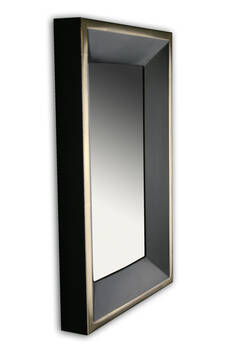 Klasyczna rama czarna ze złotem księżycowym 22K – polerowane złoto kontrastuje z satynową czernią, tworząc elegancką oprawę dzieła sztuki