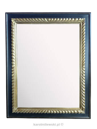 Ekskluzywne lustro dekoracyjne 100x80 cm z ramą ręcznie rzeźbioną i lustrem SGG Miralite® Pure Diamant 4 mm