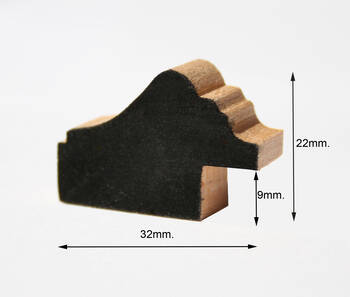 Przekrój listwy ramy do obrazu