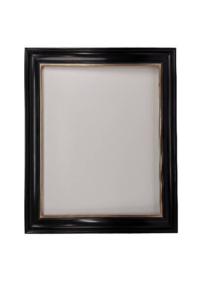 Rama do obrazu „Lunaria 2” – czarna z pozłacanym brzegiem