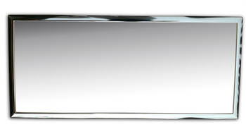 Lustro w srebrnej ramie na wymiar z drewna pozłocone białym złotem 6K