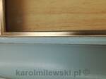 Lustro w niebieskiej ramie, złoto 22 karat