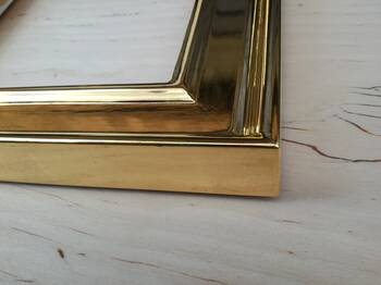 Lustro w złotej ramie złoconej złotem 23.5 karat