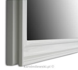 Lustro łazienkowe w białej ramie